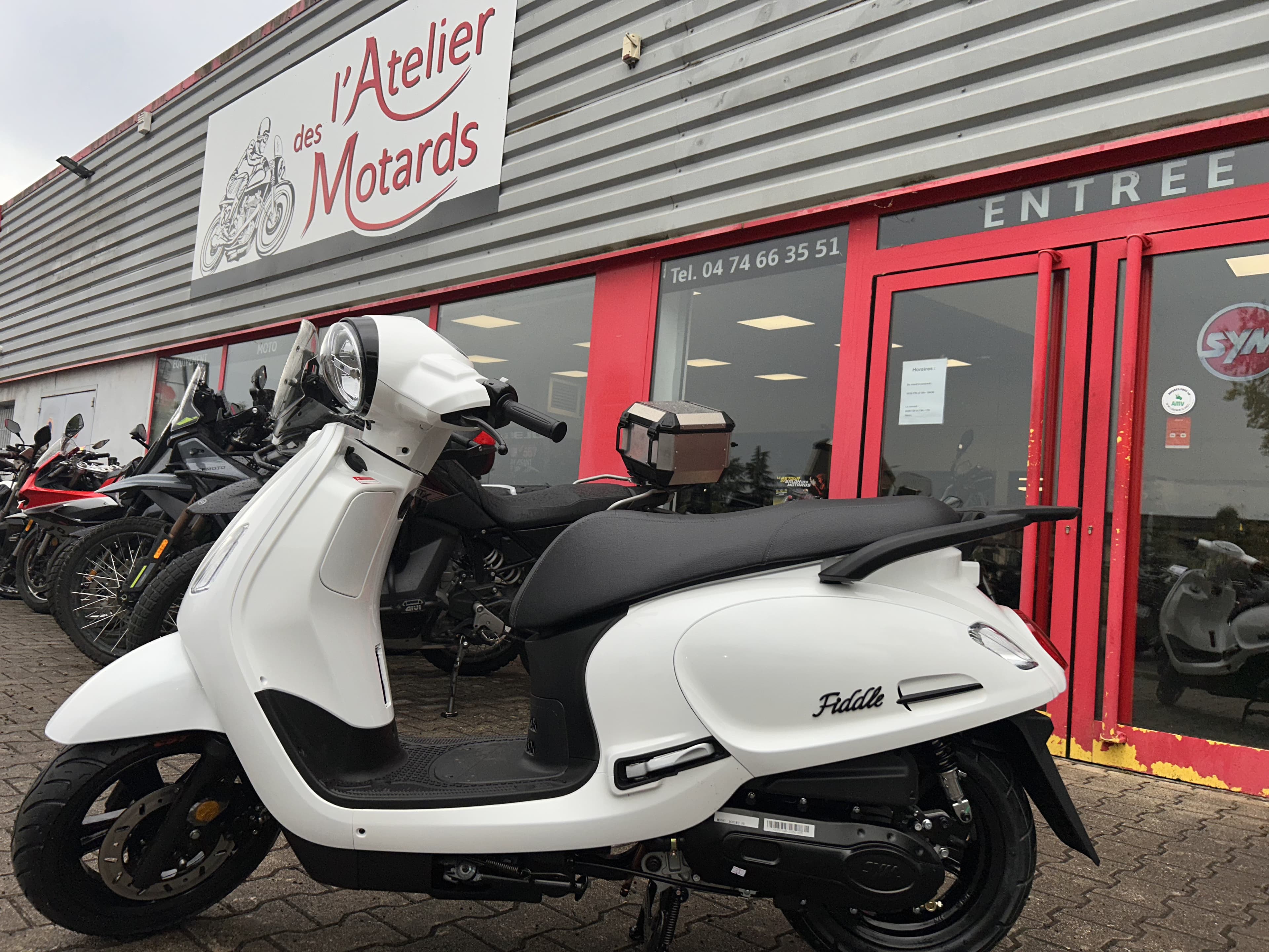 SYM 😉 SYM Fiddle 50 4T Injection – Comme neuf, seulement 1 km ! 😉 2026 neuve — L'Atelier des Motards, Villefranche